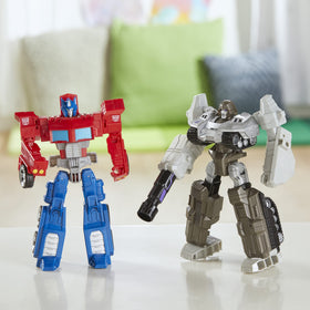 Optimus Prime transitioning from robot to truck mode in seven steps.