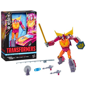 Transformers Hot Rod lightsword accessory for action-ready display.