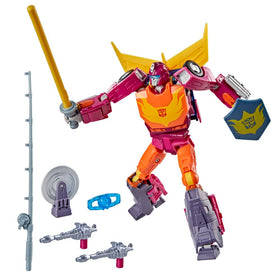 Transformers Hot Rod in robot mode for dynamic display and posing.