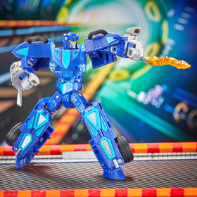 Collaborative Transformers Hot Wheels line logo highlights joint branding.
