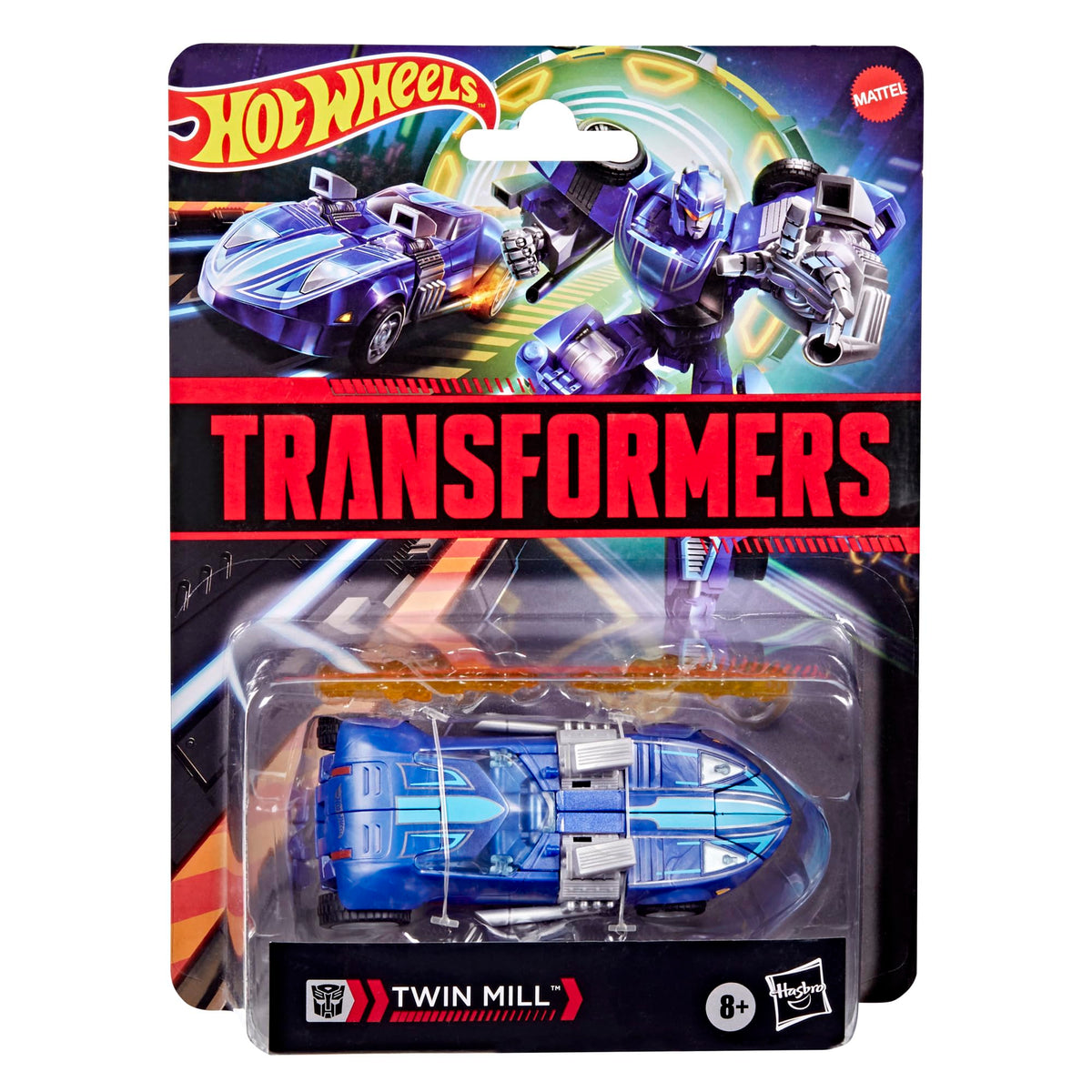 Transformers Hot Wheels Twin Mill robot mode with articulated joints for posing.