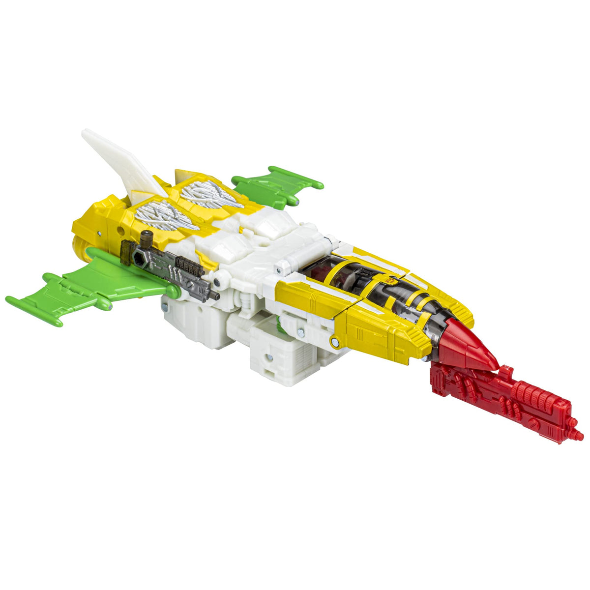 Jhiaxus in jet mode enables dynamic flight inspired play and pose options.