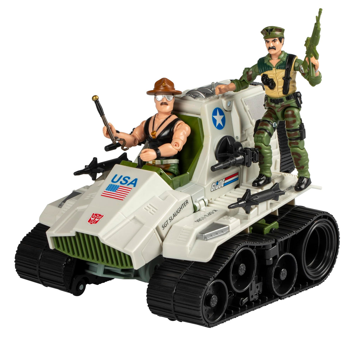 Transformers Kup tank conversion in tank mode with 34-step transform
