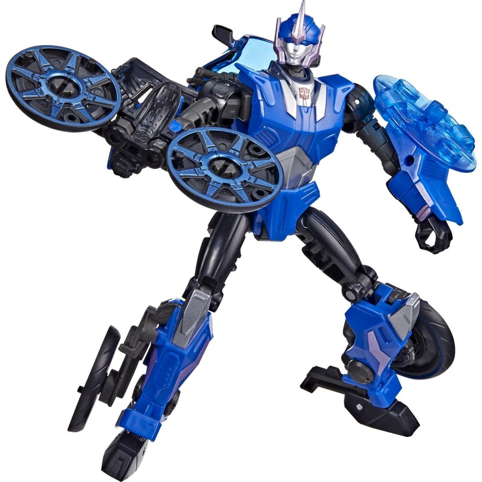 Transformers Legacy Arcee figure in robot mode with detailed sculpt and articulation.