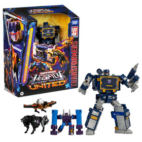 Buzzsaw cassette from Transformers Legacy included for authentic cassette play