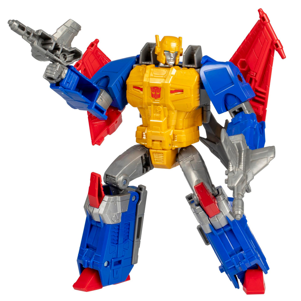 Transformers Legacy Metalhawk in robot mode, ready for action poses.