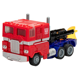 Transformers Legacy United Optimus Prime truck mode ready for action play