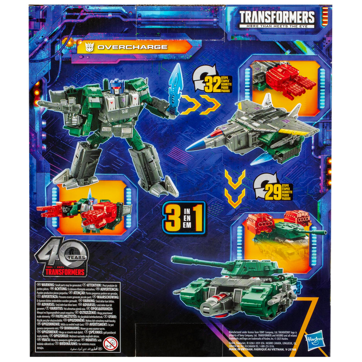Transformers Legacy United Overcharge blaster supports versatile play actions.