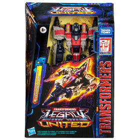 Transformers Legacy United Starscream jet mode for display-ready action.