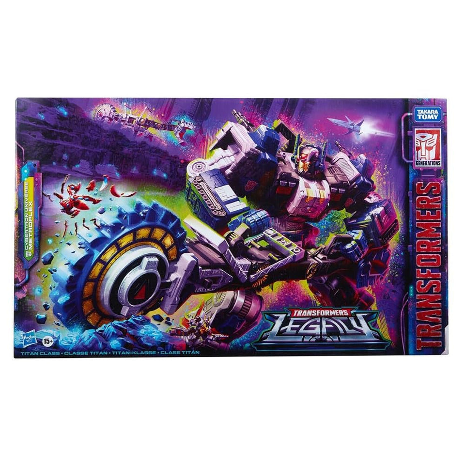 Transformers Metroplex robot form: tall figure ideal for dynamic display and imaginative play.