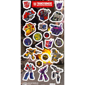 Transformers Stickers and Tattoos pack, add-on decor for kids' crafts and goodie bags.