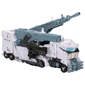 Transformers Nova Prime Leader in truck mode with trailer for role-play scenarios.