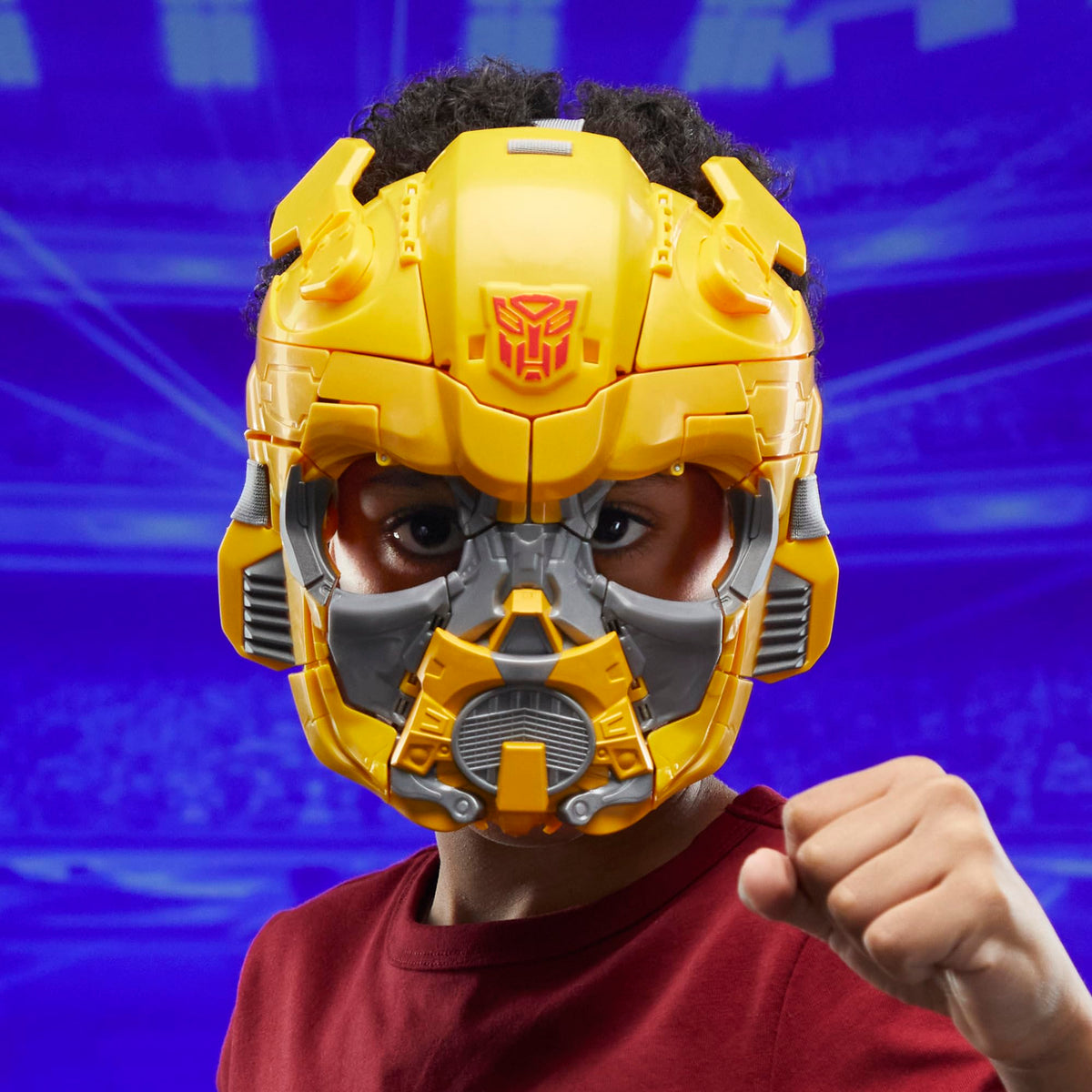 Transformers One Bumblebee/B-127 interactive toy in action pose for dynamic play.
