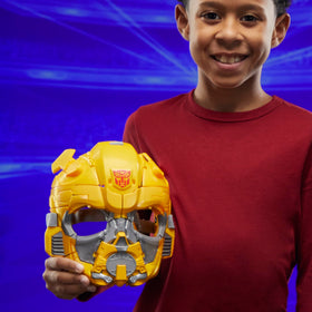 Transformers One Bumblebee/B-127 mask mode worn by kid for immersive role-play.