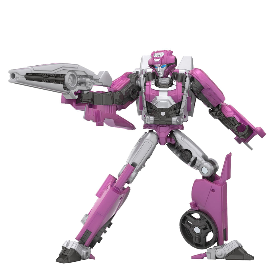 Transformers Elita-1 in robot mode with conversion to Cybertronian trike for imaginative play