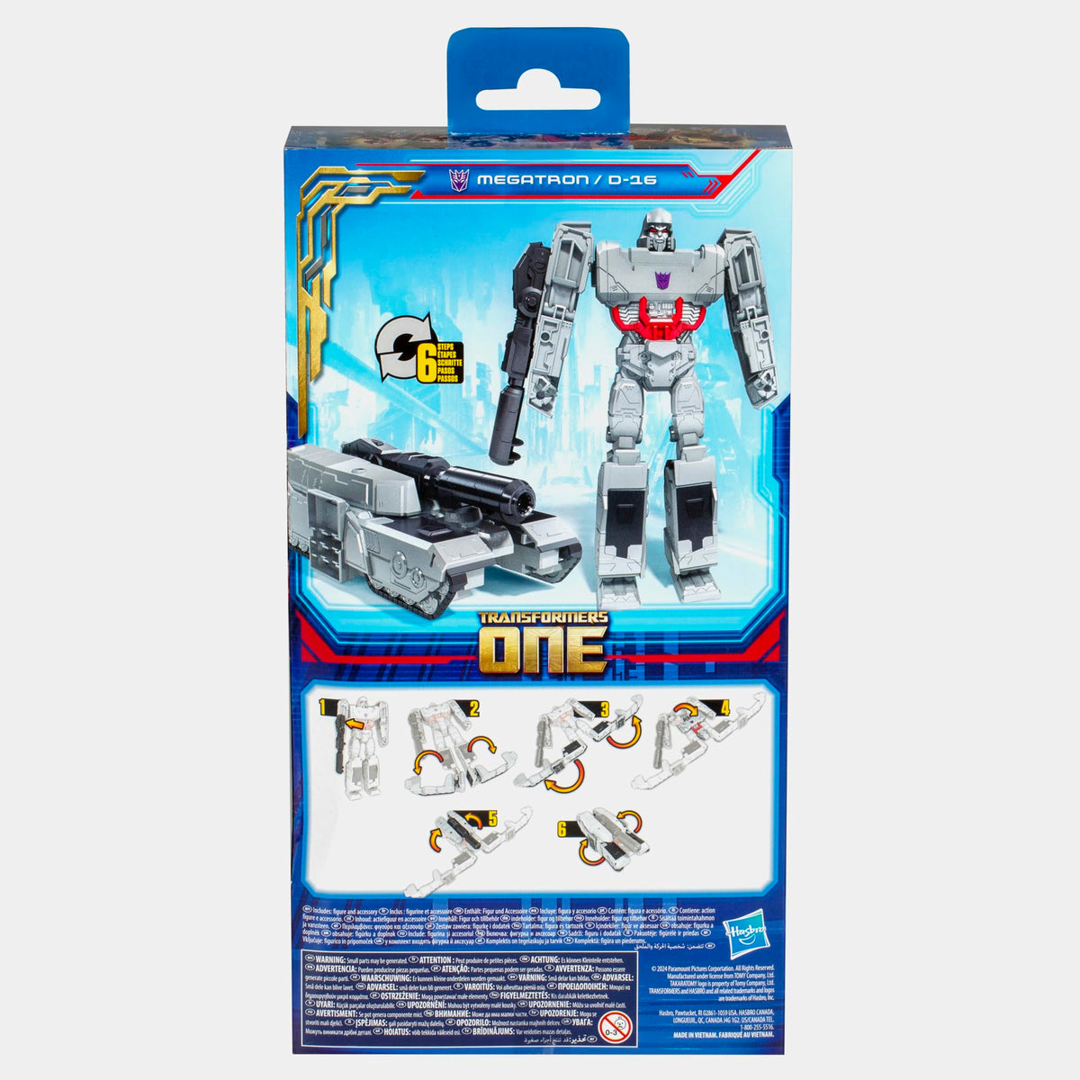 Transformers One Mega Changer Megatron displayed as a collectible package