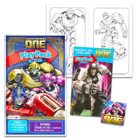 Transformers One mini play pack with stickers for personalized party keepsakes