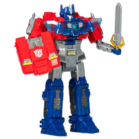 Transformers One Power Flip Optimus Prime figure in an action-ready pose for imaginative play
