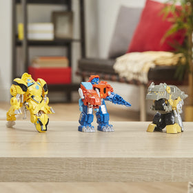 Transformers Primal Team-Up dino toy pack on display fosters collaborative play