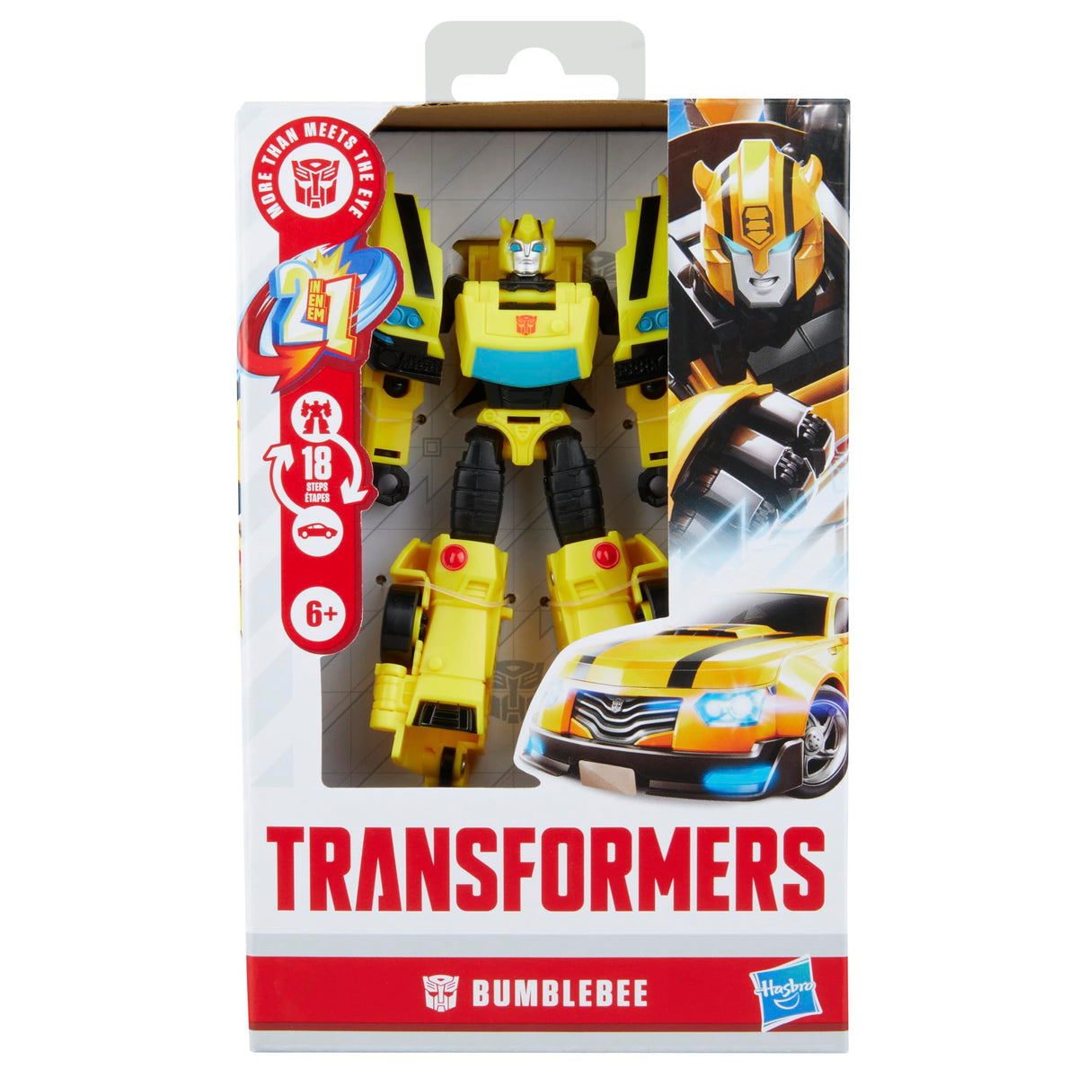 Bumblebee in car mode with rolling wheels for fast, dynamic play