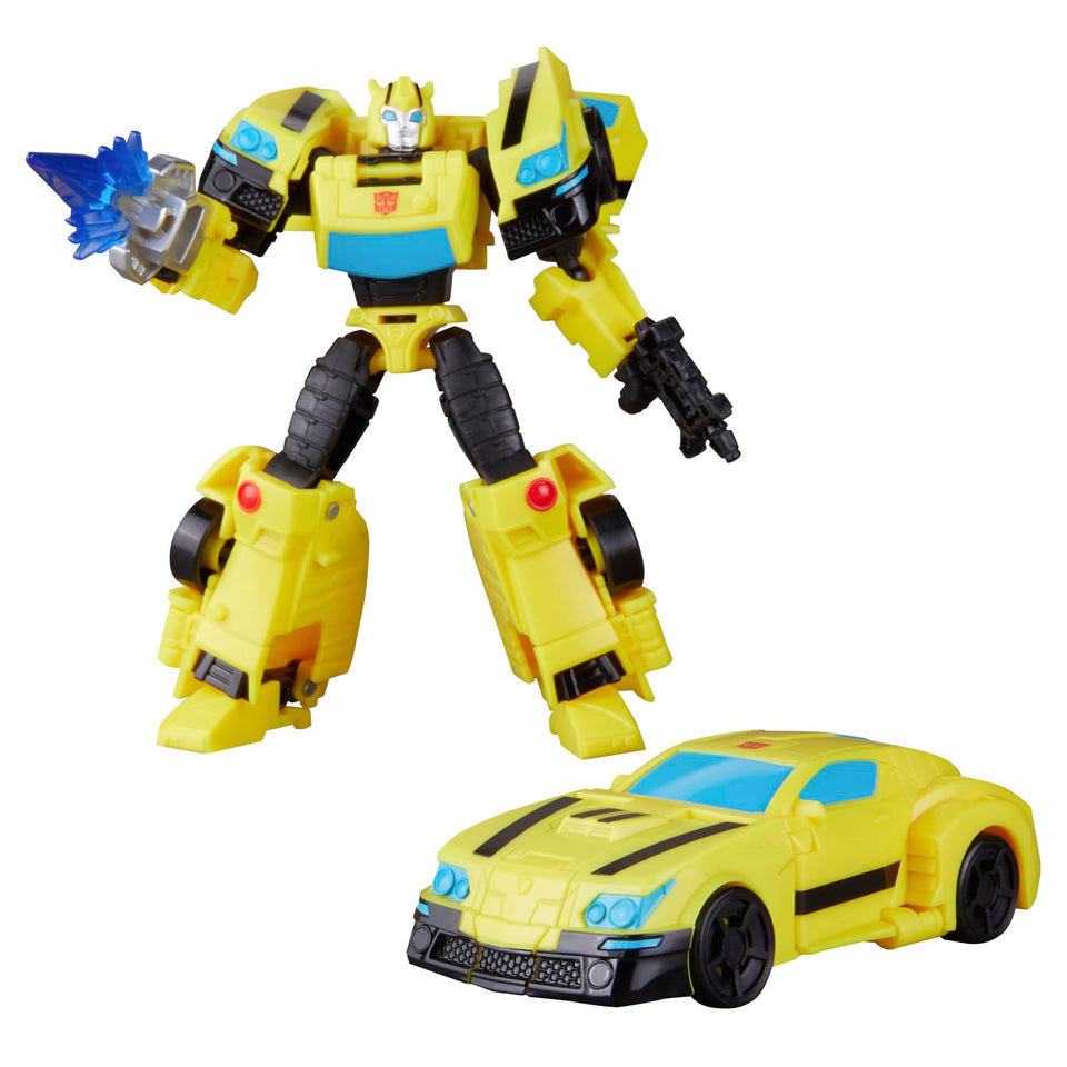 Transformers Prime Changers Bumblebee in robot mode ready for imaginative play