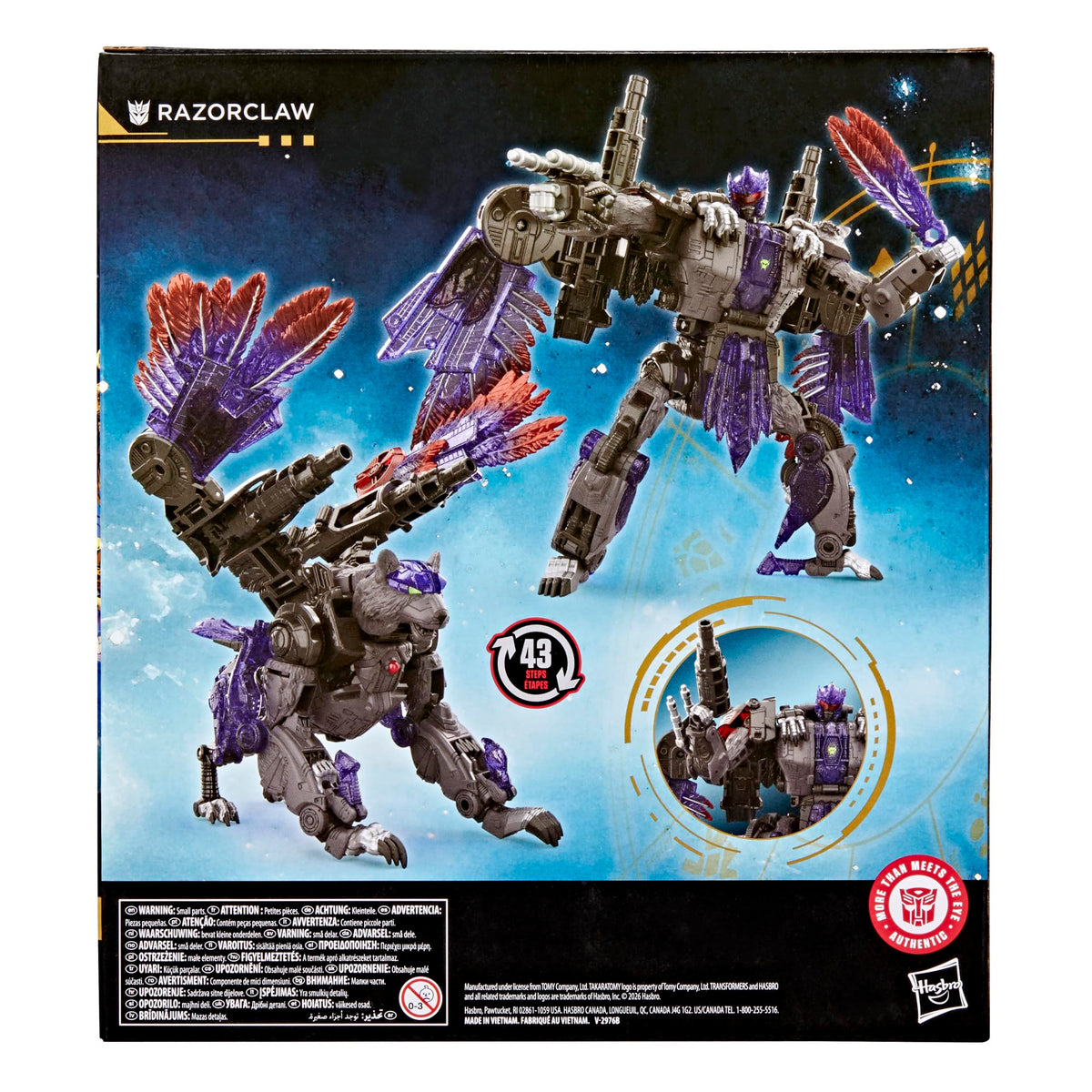 Razorclaw poseable figure enabling action scenes and shelf displays.