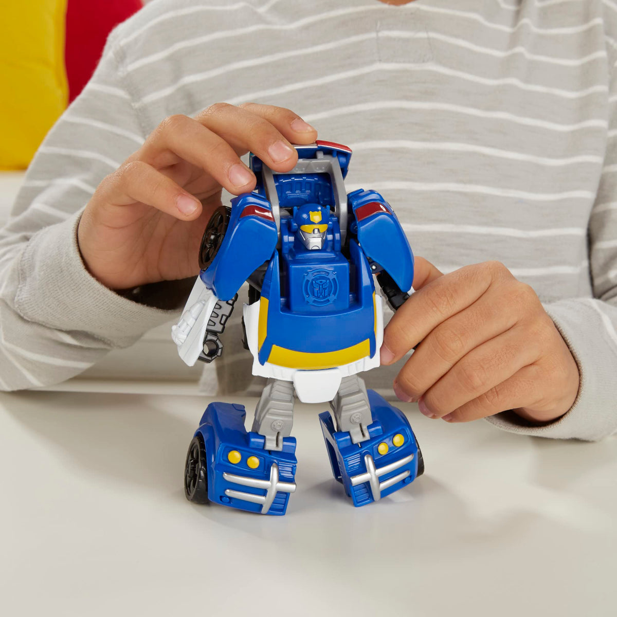 Transformers Rescue Bots Griffin Rock Heatwave close-up emphasizes scale