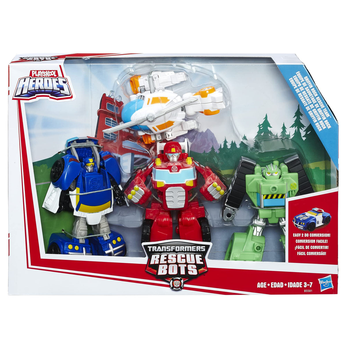 Transformers Rescue Bots Griffin Rock Heatwave fire truck close-up ready for action