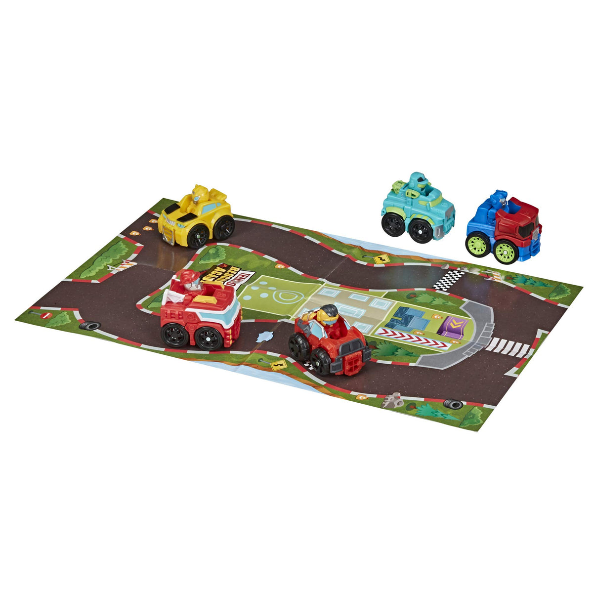 Transformers Rescue Bots Heatwave mini bot racer in robot form ready for action.