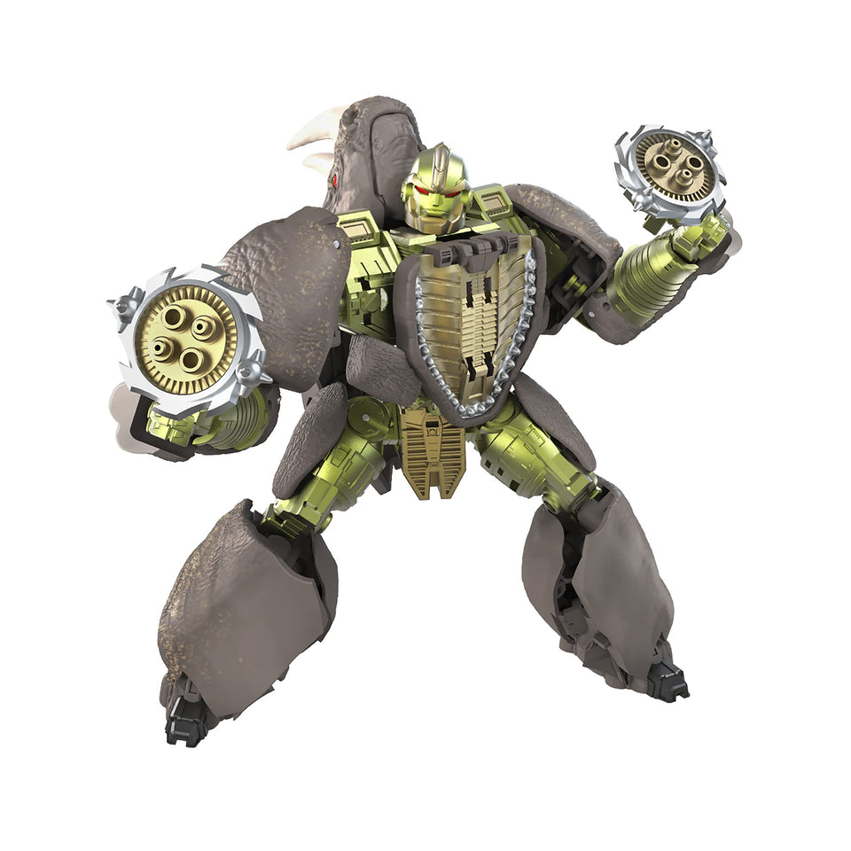 Transformers Rhinox beast mode with textured rhino skin for realistic display