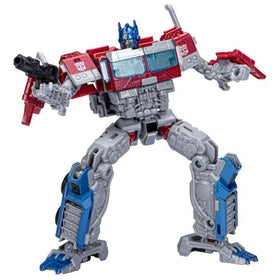 Optimus Prime Voyager blaster accessory adds authentic battle detail.