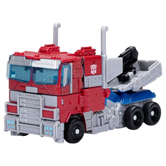 Optimus Prime Voyager compatible with other Rise of the Beasts figures for battles.