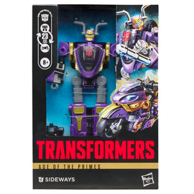 Transformers Sideways motorcycle mode ready for high-energy chase play.