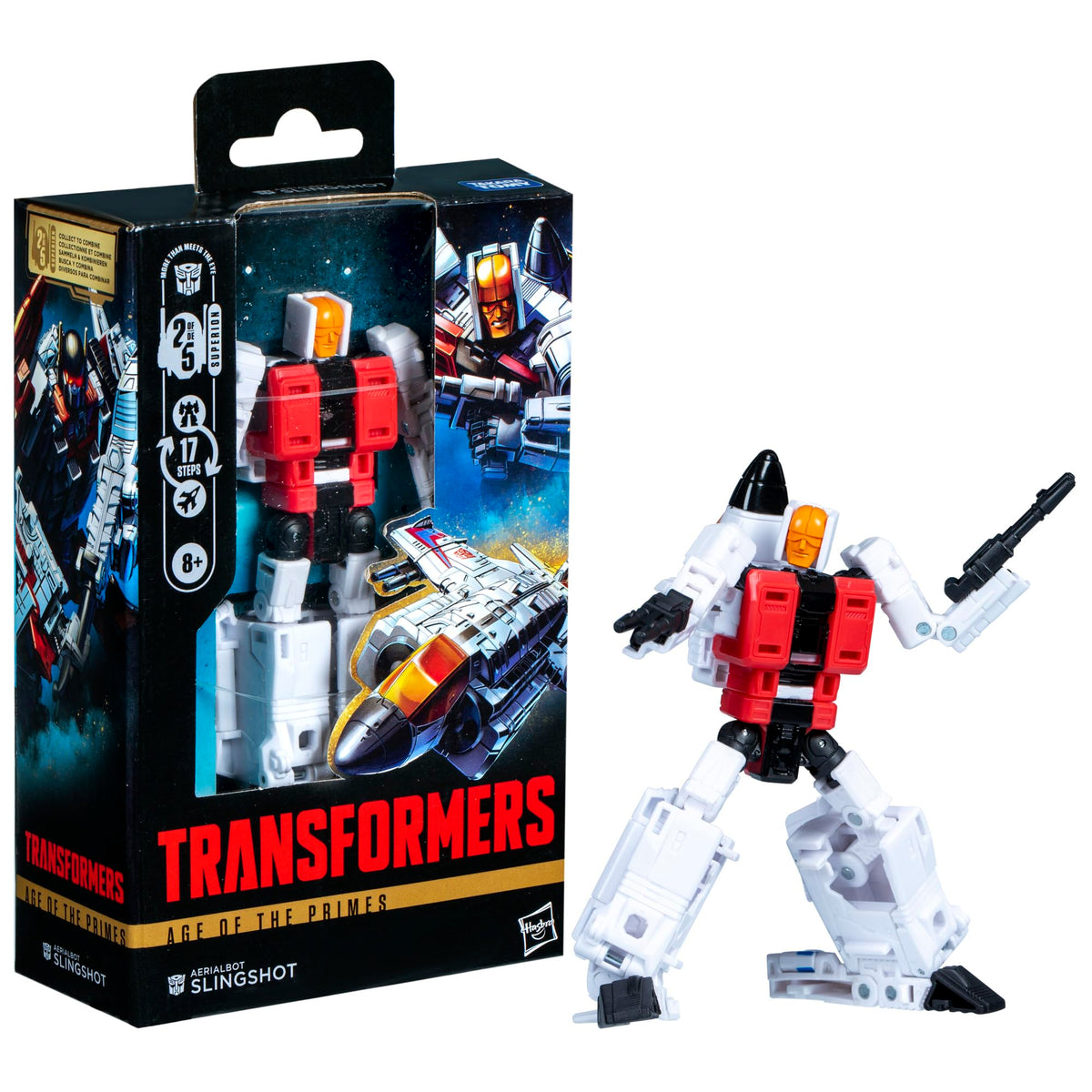 Transformers Slingshot articulated head, arms, legs for play.