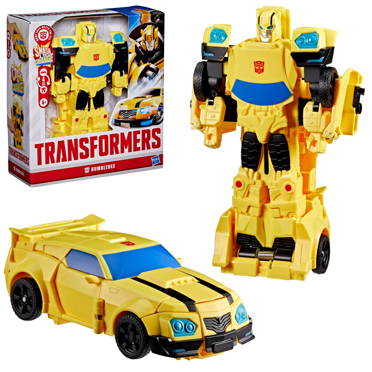 Transformers Smash Changers Bumblebee robot mode sparks imaginative battles.