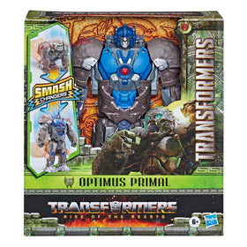 Transformers Smash Changers Optimus Primal robot mode ready for action.