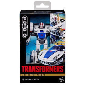 Transformers Smokescreen deluxe figure transforming in a single step for quick play.