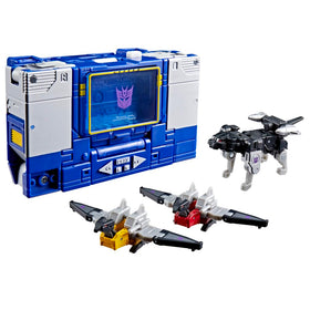 Transformers Soundwave Studio Series 28-step conversion; shows how robot and tape modes connect.