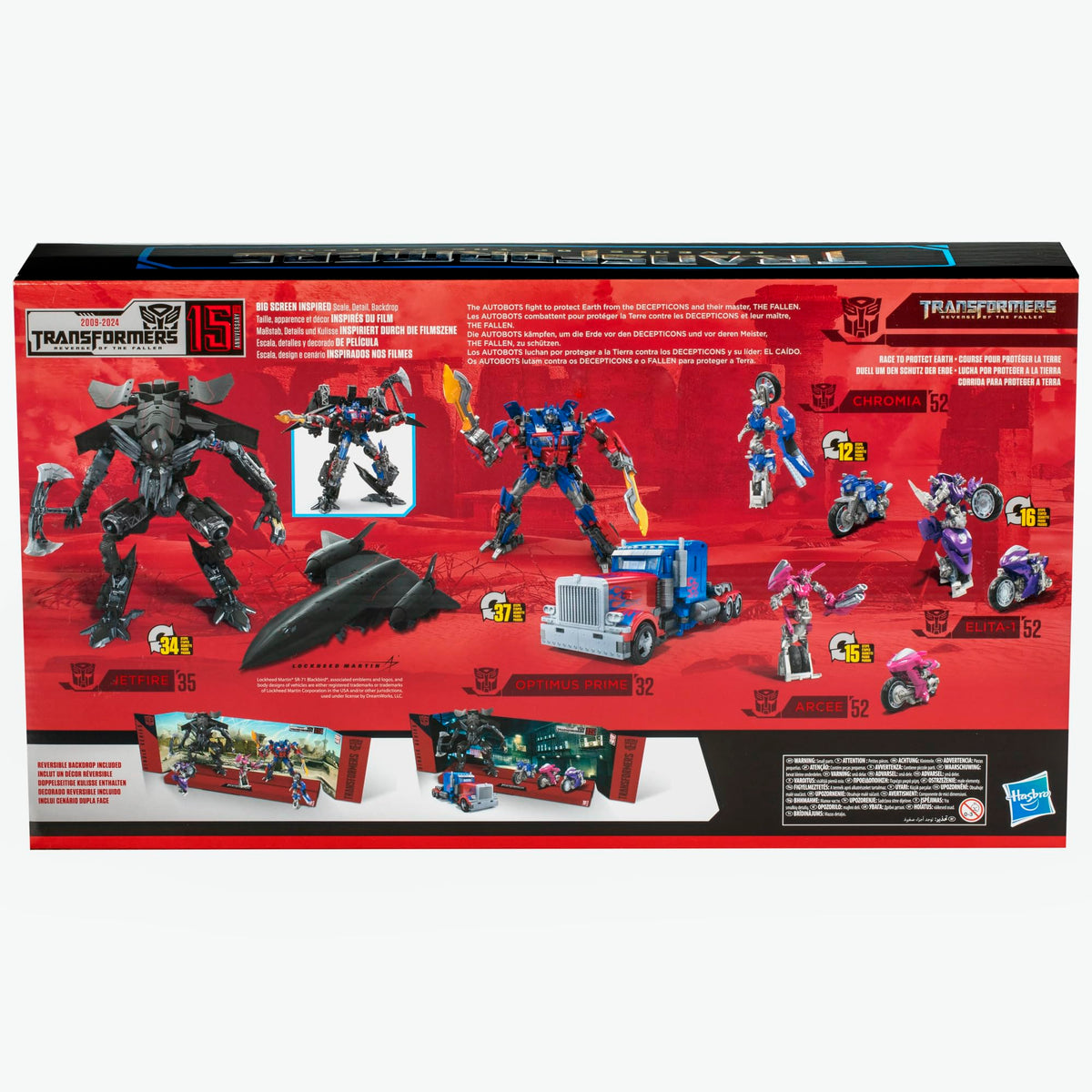 Transformers Studio Series Arcee robot figure with vibrant colors for display
