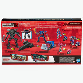 Transformers Studio Series Arcee robot figure with vibrant colors for display