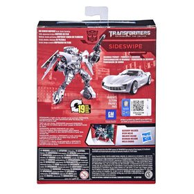 Transformers Sideswipe Studio Series 78 4.5-inch figure fits cohesive display among collectibles.