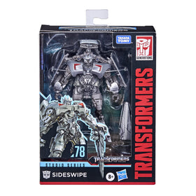 Transformers Sideswipe Studio Series 78 removable backdrop enables Shanghai Pursuit scene display.
