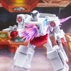 Autobot Ratchet in ambulance mode with movie-inspired deco for heroic display.