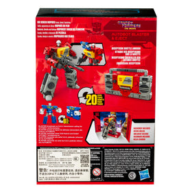 Transformers Studio Series Blaster accessory enhances action and display options.