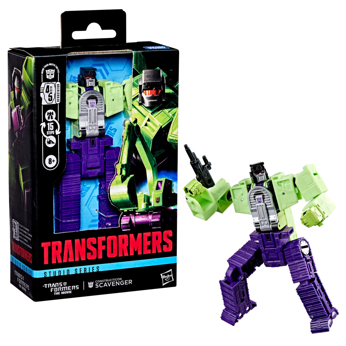 Transformers Studio Series Scavenger arm articulation enables versatile posing.