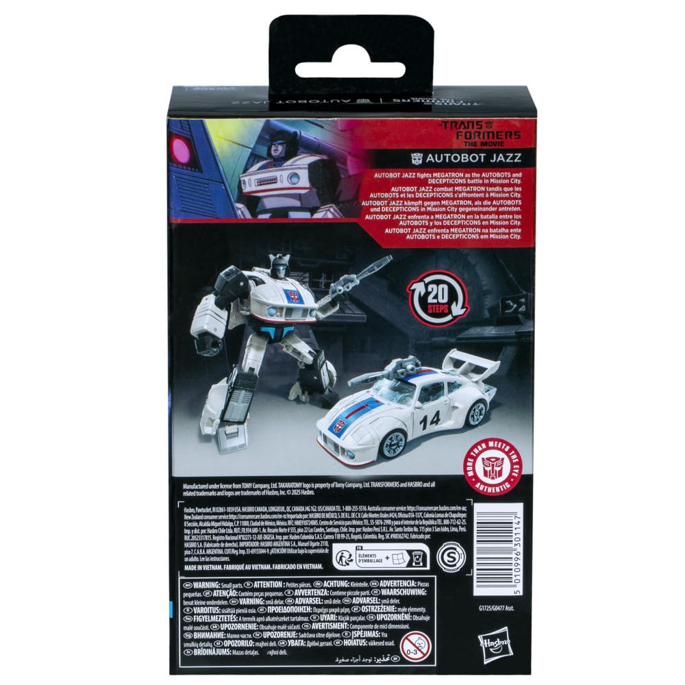 Transformers Studio Series Autobot Jazz packaging and display-ready collection.