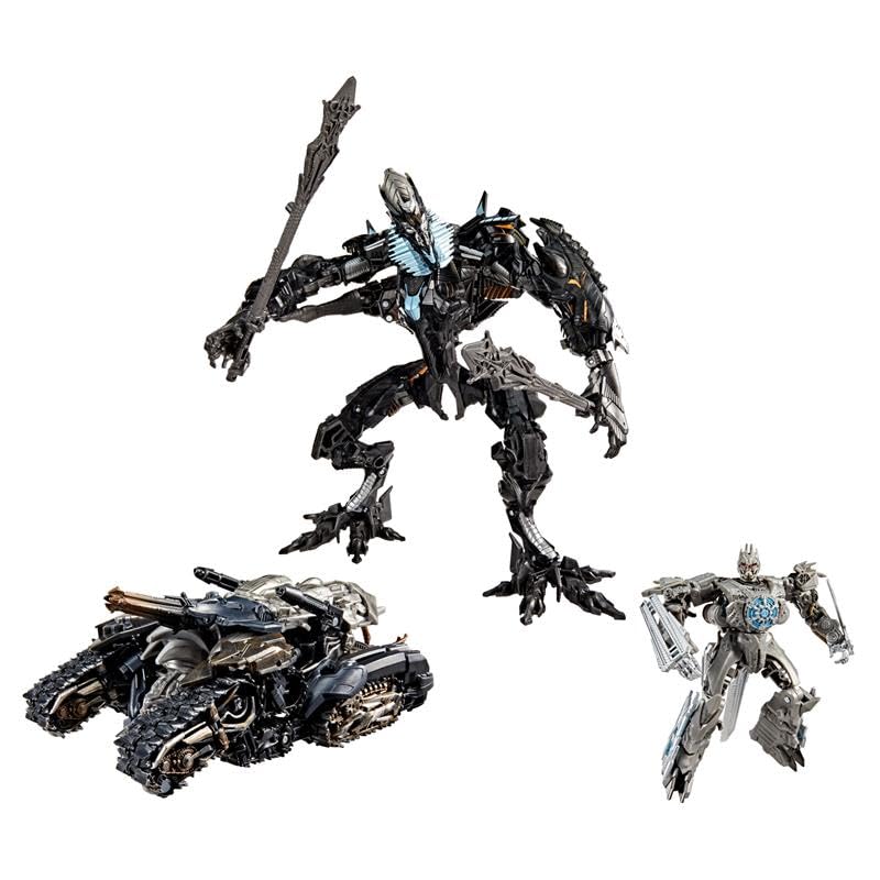 Transformers Studio Series Megatron in robot-to-tank mode for dynamic display poses.