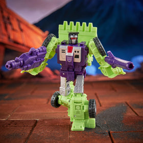 Transformers Scrapper with three blaster accessories for authentic play.
