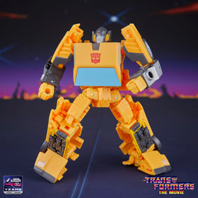 Blaster attachment fits securely in robot and car modes.
