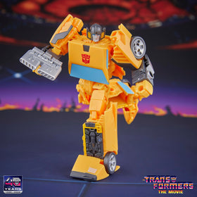 Sunstreaker car-mode view highlights sleek sports car styling.